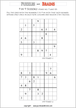 printable difficult level 9 by 9  Sudoku puzzles