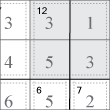 Un exemple de killer sudoku. Original images by Toon Spin (Toon81) (Own