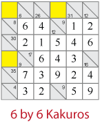 Rules and explanation of our free printable Kakuro, Cross Sums, Cross Addition (???? ?????) puzzles.