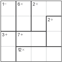 printable math Kenken puzzles for math students