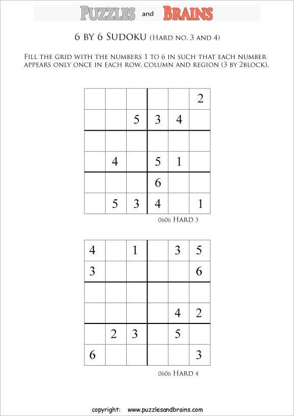 printable sudoku puzzles