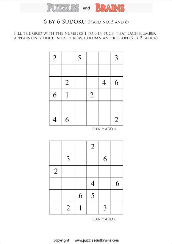 printable sudoku puzzles