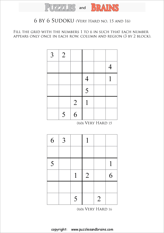 Printable Very Hard Level Sudoku Puzzles For Kids Beginners And Profs 