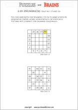 Free and printable Numbrix, Japanese logic puzzles for young and old to ...