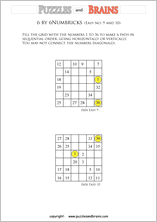 Free and printable Numbrix, Japanese logic puzzles for young and old to ...