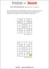 Free and printable Numbrix, Japanese logic puzzles for young and old to ...