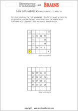 Free and printable Numbrix, Japanese logic puzzles for young and old to  increase IQ skills.