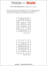 Free and printable Numbrix, Japanese logic puzzles for young and old to ...
