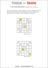 Free and printable Numbrix, Japanese logic puzzles for young and old to ...