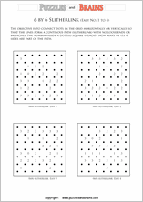 printable 6 by 6 easier level Slitherlink logic puzzles