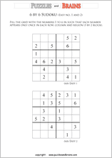 Sudoku 6 x 6 Level 2: Medium Vol. 5: Play Sudoku 6x6 Grid With Solutions  Medium Level Volumes 1-40 Sudoku Cross Sums Variation Travel Paper Logic  Games Solve Japanese Number Puzzles Enjoy