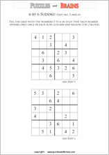 SUDOKU 6x6 worksheet