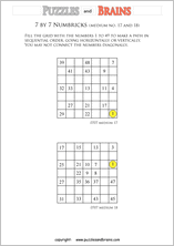 Free and printable Numbrix, Japanese logic puzzles for young and old to ...