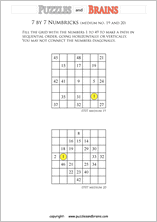 Free and printable Numbrix, Japanese logic puzzles for young and old to ...