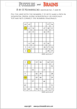 Free and printable Numbrix, Japanese logic puzzles for young and old to ...