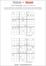 printable difficult level 9 by 9  Sudoku puzzles