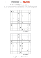 printable difficult level 9 by 9 Sudoku puzzles
