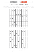 printable difficult level 9 by 9 Sudoku puzzles