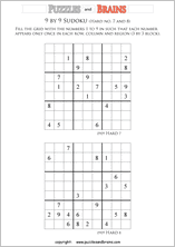 printable difficult level 9 by 9 Sudoku puzzles