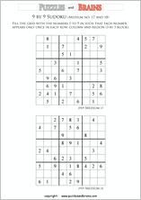 printable medium level 9 by 9 Sudoku puzzles