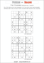 printable medium level 9 by 9 Sudoku puzzles