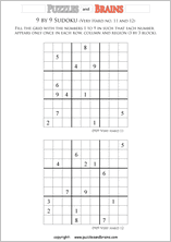 printable very difficult level 9 by 9 Sudoku puzzles