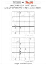 printable very difficult level 9 by 9 Sudoku puzzles