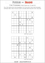 printable very difficult level 9 by 9 Sudoku puzzles