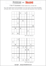 printable very difficult level 9 by 9 Sudoku puzzles
