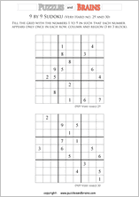 printable very difficult level 9 by 9 Sudoku puzzles