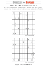 printable very difficult level 9 by 9 Sudoku puzzles