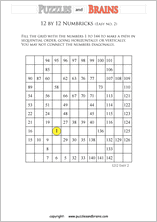 free and printable numbrix japanese logic puzzles for young and old to increase iq skills