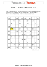 Free and printable Numbrix, Japanese logic puzzles for young and old to ...