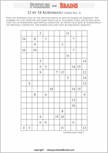 printable kuromasu logic puzzles for kids and adults that boost your logic and iq skills